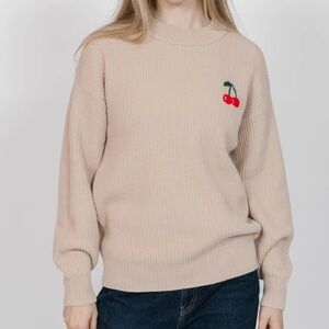 Smash + Tess Cherry Sweater in Light Brown